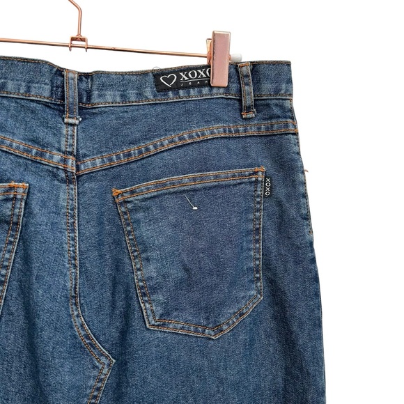 Xoxo Y2k Vintage Slit Denim Maxi Skirt Size 9/10 Womens M/L - Picture 7 of 8